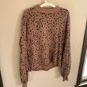 Mock neck cropped A&F sweater